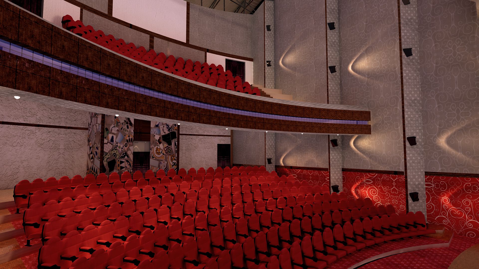 نمایی سه بعدی از سینماهای پروژه مگاپارس