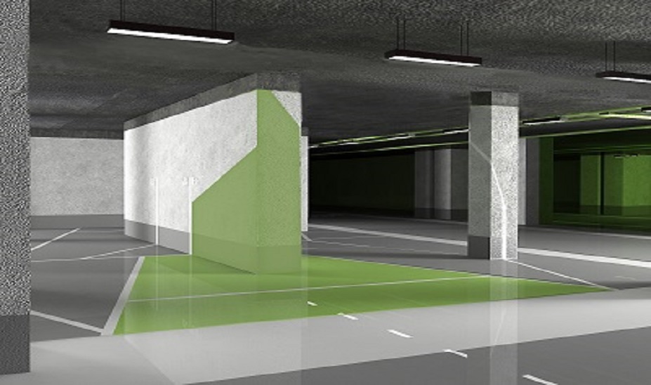 نمایی سه بعدی از پارکینگ های پروژه مگاپارس